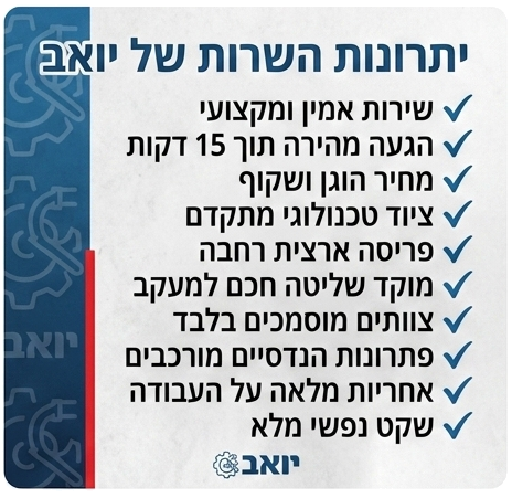 יתרונות של יואב אינסטלציה